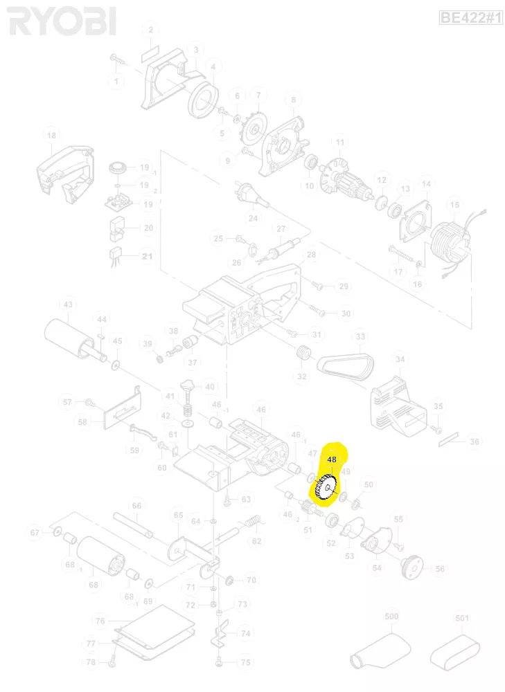Pignon réf. 5131010526 Ryobi